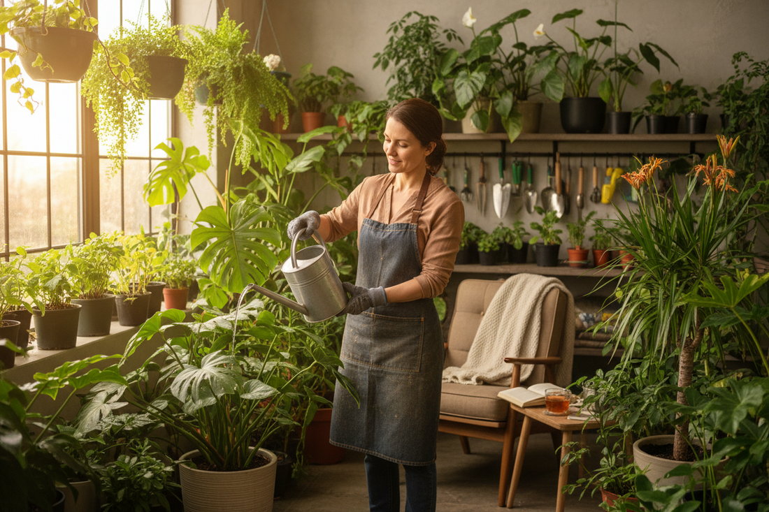 Gärtner der Homegrow macht