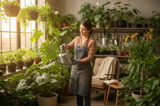 Gärtner der Homegrow macht