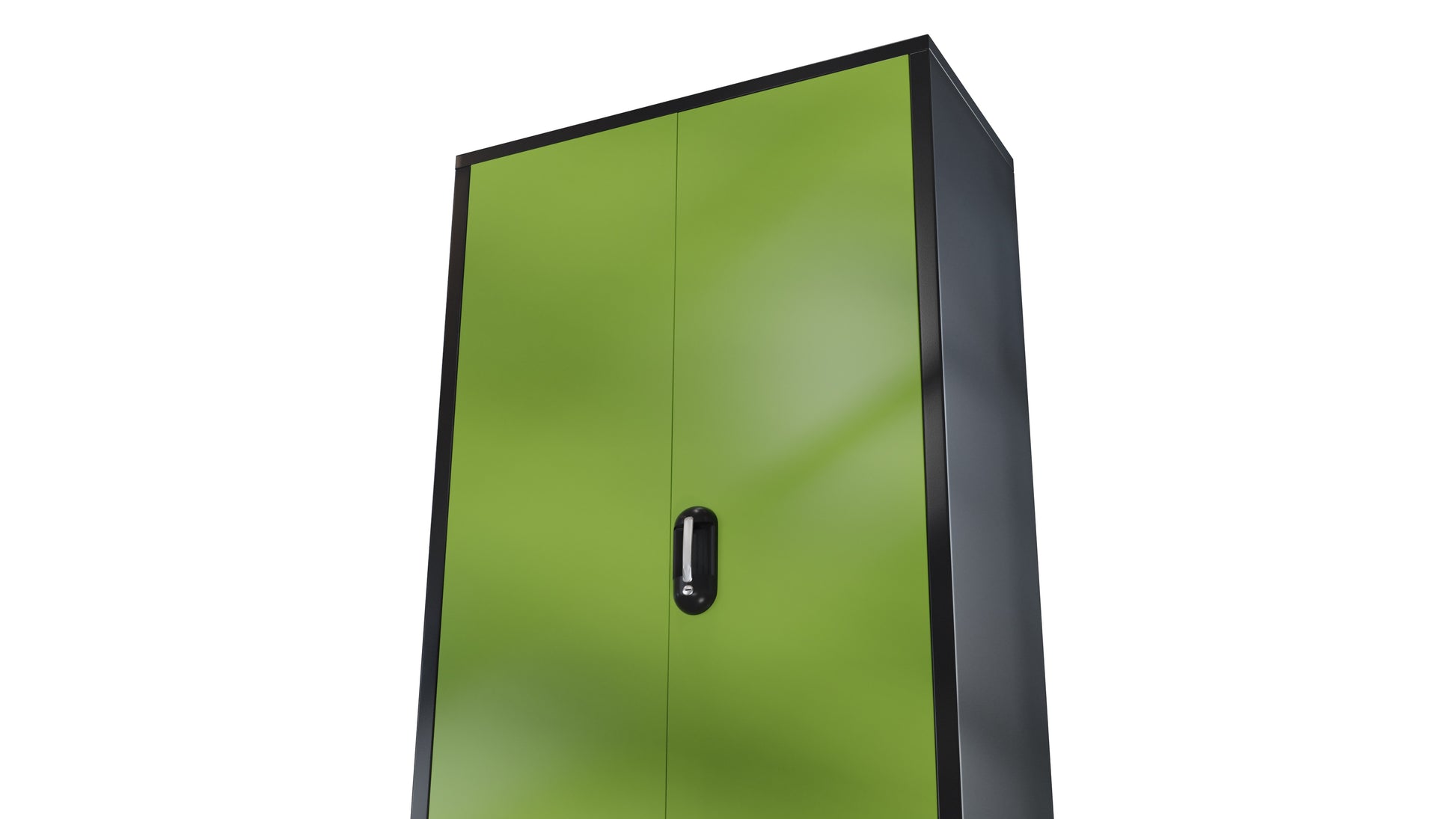 Growbox Schrank aus Metall Türen in Grün 