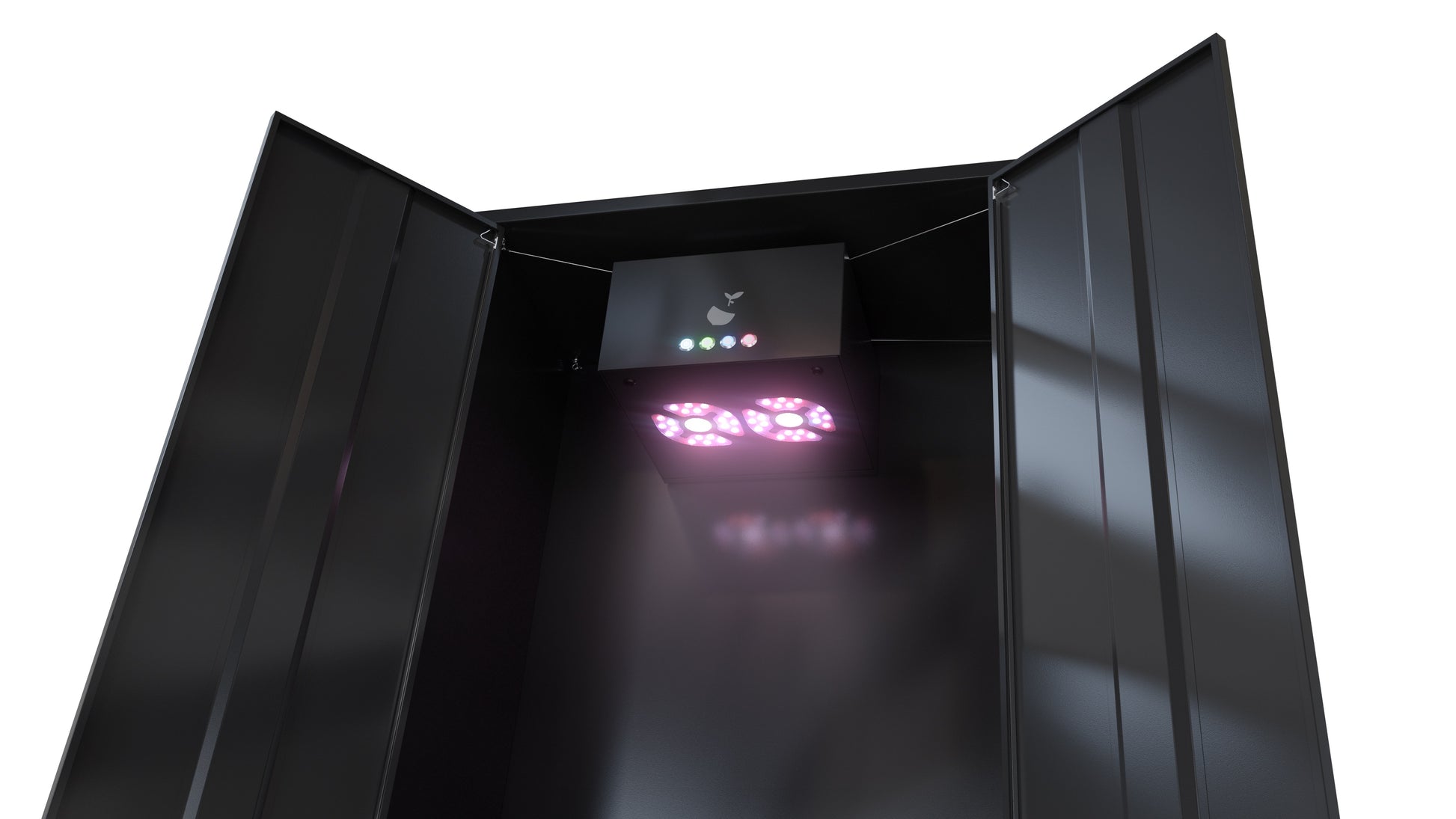 Growbox aus Metall mit LED Growlight für Homegrow